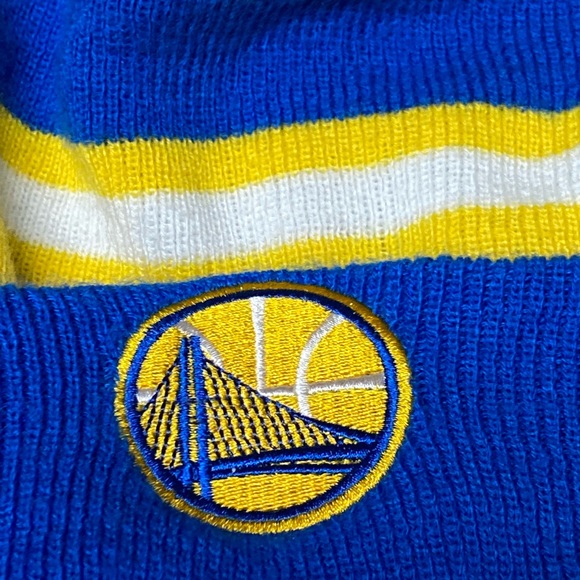 Nice Retro GSW Golden State Warriors Basketball Snow Beanie Hat Promo NBA - Picture 2 of 5